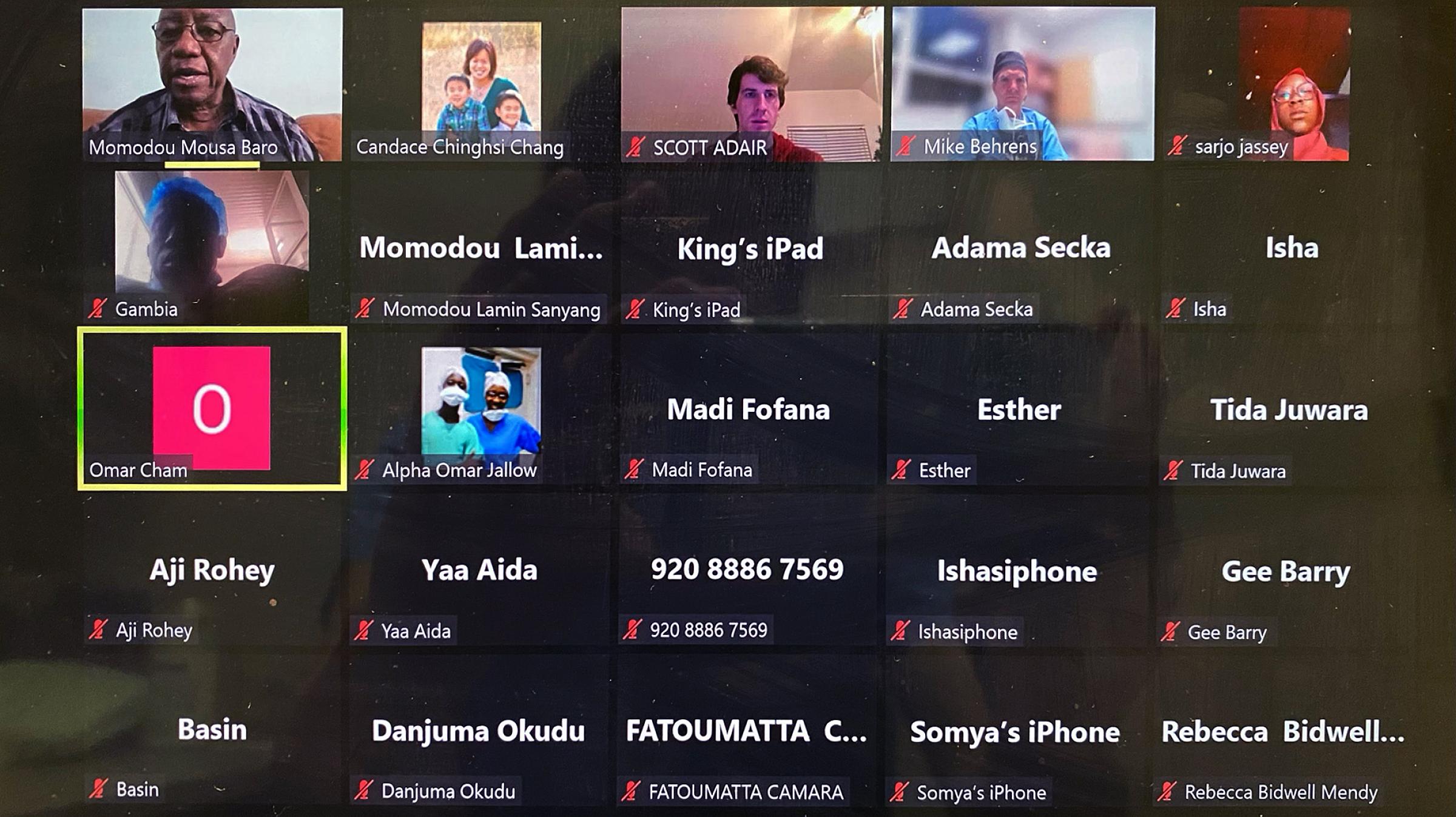 A screenshot of a remote class on Zoom. 